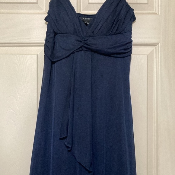 Navy blue full length spaghetti strap dress size 12 - Picture 3 of 7